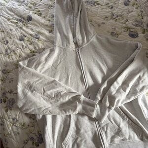 Aritzia Gray Zip Up Hoodie